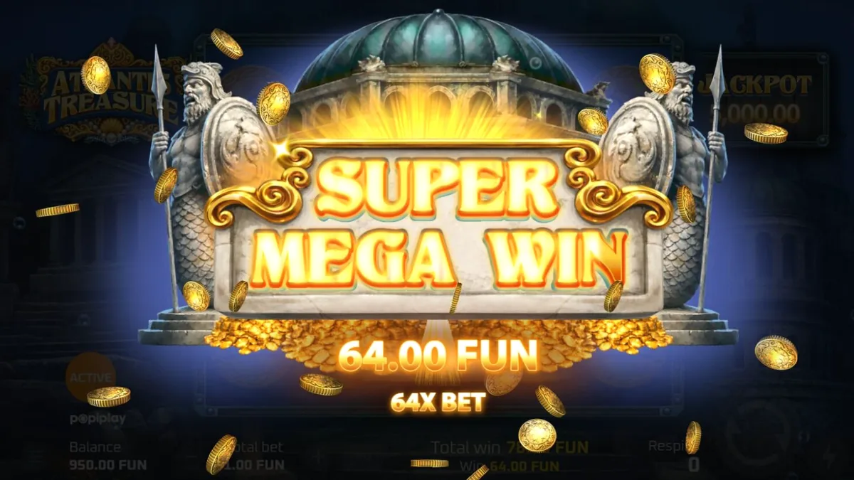 Tampilan visual slot Atlantis Treasure dengan tema steampunk bawah air