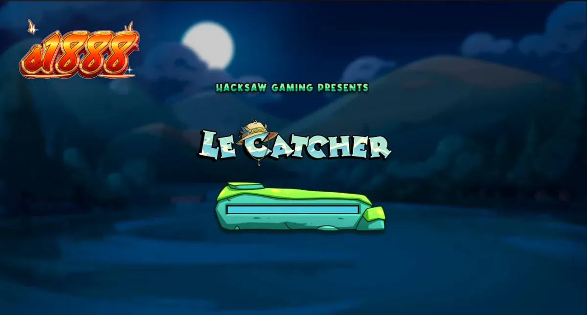 Raccoon angler character in Le Catcher slot game