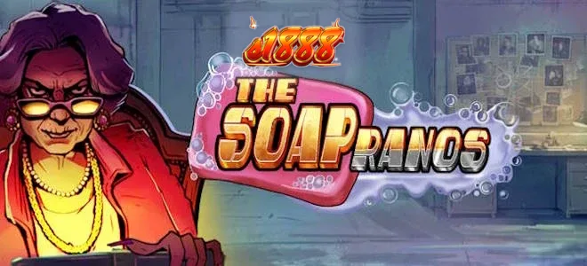 Visual dramatis dari slot The Soapranos dengan nuansa kota neon.